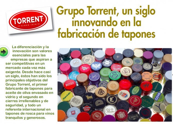 Mercacei: Grupo Torrent, un siglo innovando en la fabricación de tapones 4 | Grupo Torrent España Mercacei: Grupo Torrent, un siglo innovando en la fabricación de tapones | Torrents Closures